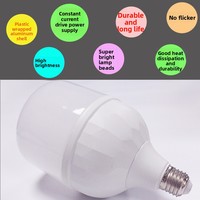 Ampoule LED en matériau PC, puces SMD 2835, 3000K-6000K, haute puissance, E27, AC 85-265V, éclairage avec garantie d'un an pour usage résidentiel