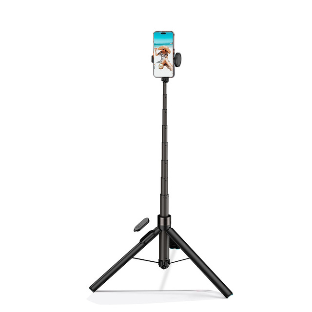 1.7m Control 360-degree Adjustable Camera Tripod Detachable Phone Clip Quadrupod Selfie Stick