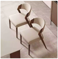 Chaise de salle à manger en bois massif antique XY-best, réglable en hauteur, pour la maison, le bureau et l'hôtel, avec revêtement en cuir moderne
