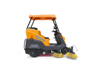 Mesin Pembersih Jalan Semi-Tertutup Listrik 48V dengan Penggerak Brushless Dual-Hub, Tempat Sampah Bergerak, dan Lantai Tambahan - Product Image 3