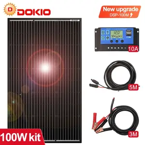 Panel surya fleksibel 100w, teknologi setengah potongan gelombang matahari ringan 100w