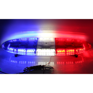 Đèn Cảnh Báo Nhấp Nháy LED Xanh & Đỏ 45 Inch 114Cm 80W Thanh Đèn Khẩn Cấp Xe Tải Ô Tô Thanh Đèn Kích Thước Đầy Đủ Hình Bầu Dục - Product Image 1