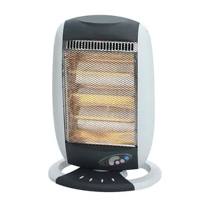 Heater Electric Bedroom Halogen Lamp Radiant Heater 1200w Electric Halogen Heater With 3 Heating Tubes