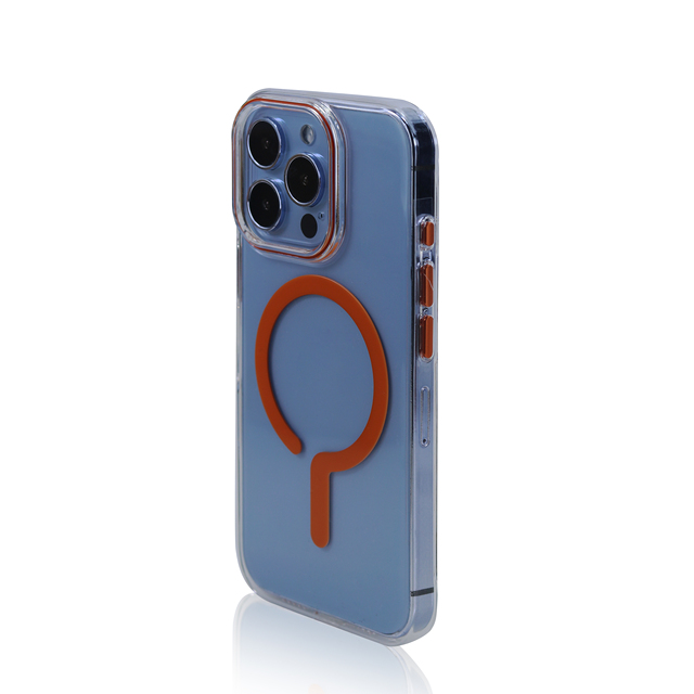 Hollow Logo Design Clear Frame Phone Cover for iPhone 16 Pro Max MagSafe Wireless Charging Compatible Shell
