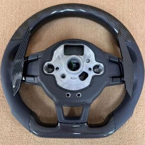 พวงมาลัยคาร์บอนไฟเบอร์คุณภาพสูงสำหรับรถยนต์ <span class=keywords><strong>Volkswagen</strong></span> VW Polo Golf R 6 7 8 MK6 MK7 GTi Passat B7 B8 <span class=keywords><strong>Jetta</strong></span> - Product Image 5
