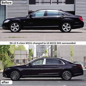 ชุดอุปกรณ์เสริมสำหรับรถ Mercedes-Benz S-Class 06-12, <span class=keywords><strong>W221</strong></span>อัพเกรด<span class=keywords><strong>18</strong></span> W222 S63รถภายนอกอัพเกรดรอบทิศทาง - Product Image 4