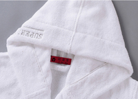 Peignoir de luxe thermique à capuche en tissu éponge 100% coton pour hommes et femmes, brodé du logo de l'hôtel, idéal pour le spa et la salle de bain