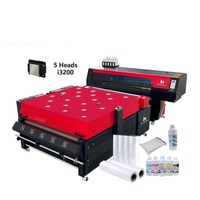 Printer DTF Format Besar 120cm 5 Kepala dengan Penggoyang Bubuk untuk Pencetakan Transfer Pakaian