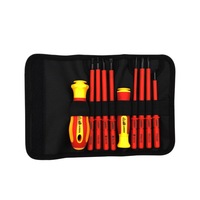 Jeu de tournevis isolés pour électricien OEM 10-en-1 avec kit d'outils de réparation électrique multifonctionnel magnétique