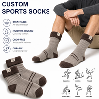 Chaussettes de sport unisexes personnalisées avec logo, pour la randonnée, la course à pied, le cyclisme, chaussettes athlétiques à revers, chaussettes de luxe personnalisées