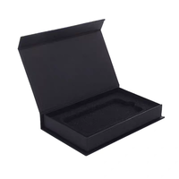 Conception personnalisée Emballage en carton de luxe pour téléphone portable Paquet de papier noir Boîte de rangement pour téléphone portable