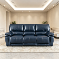 Ensemble de canapés inclinables électriques modernes pour salon, fauteuils inclinables électriques en cuir avec fonction zéro gravité pour villa et hôtel