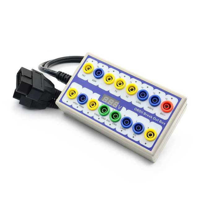 OBDII OBD2 Breakout Box Car OBD 2 Break Out Box Car Protocol Detector Auto Can Test Box Automotive Connector Car-detector
