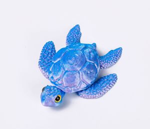 Jouet anti-stress tortue imprimée en 3D, petite tortue décorative, modèle de jouet créatif, articulations mobiles, disponible en plusieurs couleurs - Product Image 5