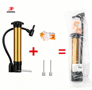 Bomba de Aire Manual Portátil KINENDA Dorada con Aguja y Bolsa de Malla para Balones y Neumáticos de Bicicleta - Product Image 1