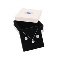 Boîte à bijoux rose personnalisée, écologique, rigide, de haute qualité, pour pendentif de collier, avec doublure en éponge, série de boîtes rose blush
