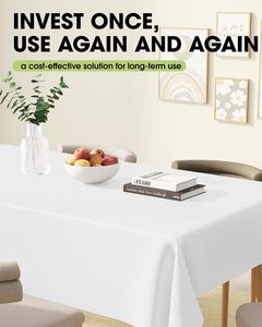 Trắng Thêu Khăn Trải Bàn Trang Trí Đám Cưới Bảng Bìa Nhà Hàng Tổ Chức Sự Kiện Hình Chữ Nhật Tự Chọn Bảng Ăn Linen Bảng Vải - Product Image 5