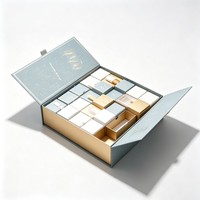 Boîte mystère de Noël de luxe au design personnalisé, calendrier de l'avent vide pour l'emballage de produits cosmétiques, maquillage, beauté, boîte cadeau de Noël