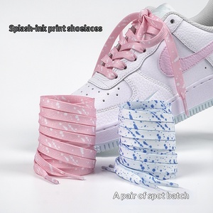 Lacets de chaussures personnalisés en polyester double couche de 8 mm de large, imprimés à l'encre, style artistique, colorés, pour baskets - Product Image 5