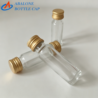 Capsules en aluminium doré de 18 mm pour flacon en verre transparent de 10 ml pour sirop ou flacon en verre transparent