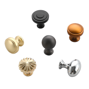 Puxadores de Armário Modernos Minimalistas Redondos de Alumínio Sólido Durável com Furo Único - para Cozinha, Quarto, Guarda-Roupa e Cômoda - Product Image 1