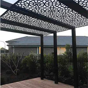 Corten-pérgola de acero de diseño moderno para jardín, techo de piscina con pantalla solar lateral - Product Image 5