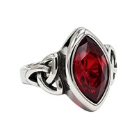 Bague en acier inoxydable plaqué argent/or avec incrustation de pierres précieuses bleues/rouges/noires, motif nœud celtique, pour homme, alliance de mariage, bijoux de mode