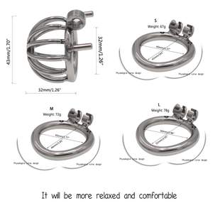 Jaula de castidad de acero inoxidable para hombres, dispositivo de cinturón de castidad, jaula para pene, esclavo, castigar, diversión, Bondage BDSM, Juguetes sexuales para parejas - Product Image 2
