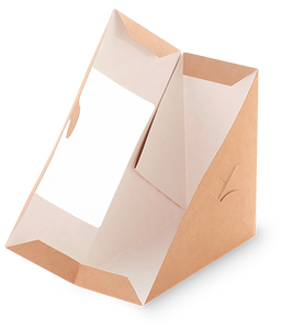 Paquete de 50 Envases Desechables Blancos para Sándwiches OSQ, Aptos para Microondas, para Llevar de Supermercado, con Logotipo Personalizado - Product Image 2