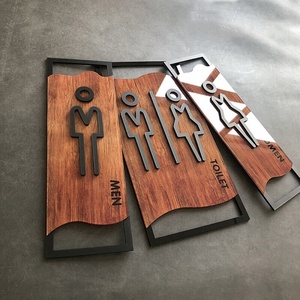 Kexian-Placa de puerta personalizada para hombre y mujer, <span class=keywords><strong>letrero</strong></span> Led para <span class=keywords><strong>baño</strong></span> público, Hotel, venta al por mayor - Product Image 4