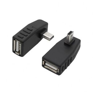 Ángulo de 90 grados 5 pines Mini USB macho a USB hembra convertidor conector sincronización de datos OTG adaptador para coche <span class=keywords><strong>MP3</strong></span> MP4 tabletas teléfonos u-disk - Product Image 5