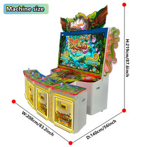 Table de jeu de pêche sur pied QIQU personnalisée pour 4 joueurs Ocean King 4 Brand New World 65 pouces pour salle de jeux américaine - Product Image 1