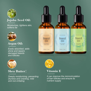 Huile <span class=keywords><strong>de</strong></span> croissance <span class=keywords><strong>de</strong></span> barbe 100% biologique, marque privée, huile à barbe OEM, prix <span class=keywords><strong>de</strong></span> gros direct usine, OEM ODM, pack <span class=keywords><strong>de</strong></span> 3 x 30 ml <span class=keywords><strong>pour</strong></span> la barbe - Product Image 4