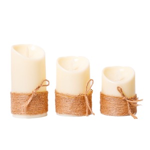 Lilin LED Tanpa Api Berbentuk Tali dengan Kontrol Jarak Jauh, Bergaya <span class=keywords><strong>Rustic</strong></span>, Berbahan Plastik, dan Dioperasikan dengan Baterai - Product Image 6