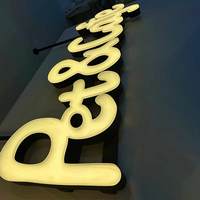 Lettres LED 3D en acrylique personnalisées, logo d'entreprise sur mesure, enseigne imperméable pour extérieur, décoration murale pour devantures de magasins et bâtiments