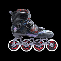Chaussures de patins à roues alignées en Fiber de carbone populaires chaudes pour enfants et adultes chaussures de patins de Slalom de taille fixe chaussures de patins de Freestyle