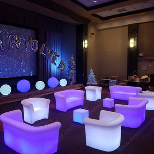 Café-restaurant Table et chaises narguilé salon brillant extérieur Led éclairé meubles <span class=keywords><strong>de</strong></span> salon canapé ensemble <span class=keywords><strong>de</strong></span> chaises - Product Image 1