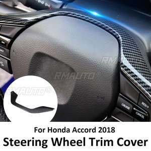 Autocollant de style carbone ABS pour cadre de volant de voiture, pour Honda Accord 2018 2019 2020 2021 - Product Image 1