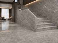 Dalles de marbre gris Karibib pour îlots de cuisine, plans de travail de salle de bain, marches d'escalier, revêtements muraux, lavabos en pierre et revêtements de sol d'hôtel
