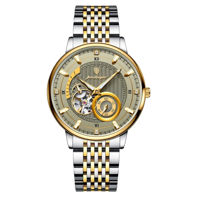 Custom OEM Luxury Men's Automatic Mechanical Watch Stainless Steel 30M Water Resistant Business High End Watch Wholesale Factory