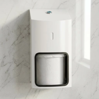 Distributeur de papier toilette double rouleau SUS304 commercial, à déroulement par gravité, verrouillable, pour hôtels et toilettes publiques