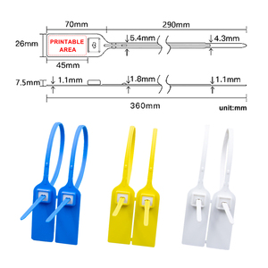 YC-L011 Scellé <span class=keywords><strong>de</strong></span> sécurité antivol en plastique extractible <span class=keywords><strong>de</strong></span> 360 mm avec noyau <span class=keywords><strong>de</strong></span> verrouillage métallique et numéro <span class=keywords><strong>de</strong></span> série imprimable - Product Image 5