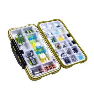 Double Sided Opening Closing Bait Box Multifunction Waterproof Fishing Tackle Abs Fly Lure Box