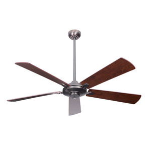 Ventilateur de plafond à télécommande à 5 pales en bois, design moderne, décoration intérieure, avec lumière LED - Product Image 1