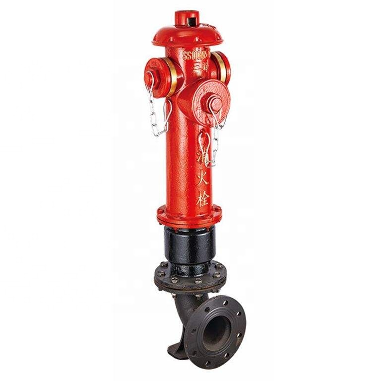 BaiChuan DN65 DN80 3 Way Открытый чугунный пожарный гидрант дорожный пожарного гидранта с фланцем по индивидуальному заказу