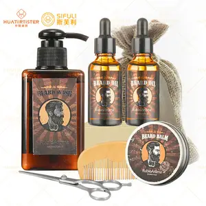 RubioAroma-Kit de cuidado de la barba para hombre, kit de aseo orgánico para el crecimiento de la barba, vegana