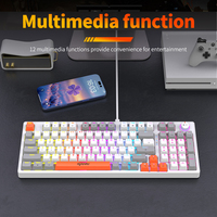 Teclado Mecánico para Juegos RAIKU GK98 de 98 Teclas, Interruptores Azules, Retroiluminación RGB, Cable USB Desmontable para PC y Esports