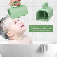 Tasse de rinçage en silicone pour bébé, verseur de shampoing et de savon, verseur d'eau en cascade pour enfants, pour le bain et le lavage