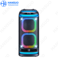 Set sistem Speaker DJ 6.5 inci ganda dengan kolom Subwoofer bioskop rumah sistem PA harga pabrik dengan lampu LED RGB