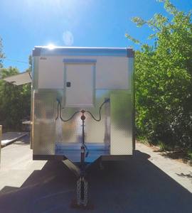 Remorque alimentaire mobile personnalisée de style américain, chariot à glaces, à snacks et à bonbons, fourgon de <span class=keywords><strong>concession</strong></span>, camion de restauration, résistant à la rouille - Product Image 4